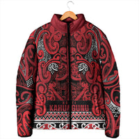 Aotearoa Iwi Ngati Kahungunu Padded Jacket Maori Wharenui House Tribal Pattern LT9 - Polynesian Pride