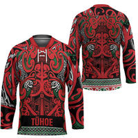 Aotearoa Iwi Tuhoe Hockey Jersey Maori Wharenui House Tribal Pattern LT9 - Polynesian Pride