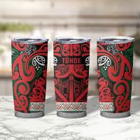 Aotearoa Iwi Tuhoe Tumbler Cup Maori Wharenui House Tribal Pattern LT9 - Polynesian Pride