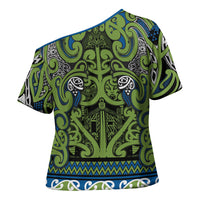 Aotearoa Iwi Whakatohea Cross Shoulder Shirt Maori Wharenui House Tribal Pattern LT9 - Polynesian Pride