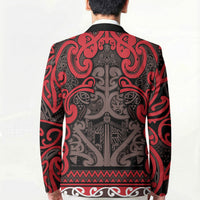 Aotearoa Iwi Ngati Awa Blazer Maori Wharenui House Tribal Pattern LT9 - Polynesian Pride