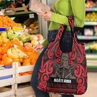 Aotearoa Iwi Ngati Awa Grocery Bag Maori Wharenui House Tribal Pattern LT9 - Polynesian Pride