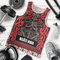 Aotearoa Iwi Ngati Awa Men Tank Top Maori Wharenui House Tribal Pattern LT9 - Polynesian Pride