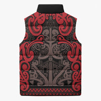 Aotearoa Iwi Ngati Awa Sleeveless Puffer Jacket Maori Wharenui House Tribal Pattern LT9 - Polynesian Pride