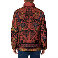 Aotearoa Iwi Rongowhakaata Padded Jacket Maori Wharenui House Tribal Pattern LT9 - Polynesian Pride