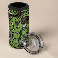 Aotearoa Iwi Ngati Raukawa 4 in 1 Can Cooler Tumbler Maori Wharenui House Tribal Pattern LT9 - Polynesian Pride