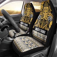 Aotearoa Iwi Ngāti Tama ki Te Waipounamu Trust Car Seat Cover Maori Wharenui House Tribal Pattern LT9 - Polynesian Pride
