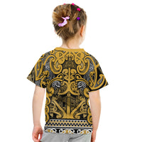 Aotearoa Iwi Ngāti Tama ki Te Waipounamu Trust Kid T Shirt Maori Wharenui House Tribal Pattern LT9 - Polynesian Pride