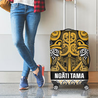 Aotearoa Iwi Ngāti Tama ki Te Waipounamu Trust Luggage Cover Maori Wharenui House Tribal Pattern LT9 - Polynesian Pride
