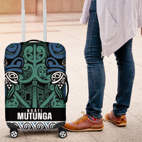 Aotearoa Iwi Ngati Mutunga Luggage Cover Maori Wharenui House Tribal Pattern LT9 Ocean Blue - Polynesian Pride