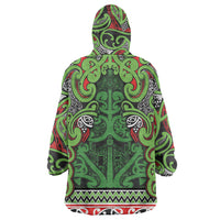 Aotearoa Iwi Ngati Maru Hauraki Wearable Blanket Hoodie Maori Wharenui House Tribal Pattern LT9 - Polynesian Pride