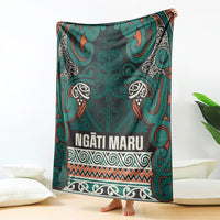 Aotearoa Iwi Ngāti Maru Taranaki Blanket Maori Wharenui House Tribal Pattern LT9 - Polynesian Pride