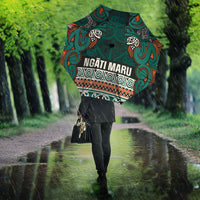 Aotearoa Iwi Ngāti Maru Taranaki Umbrella Maori Wharenui House Tribal Pattern LT9 - Polynesian Pride