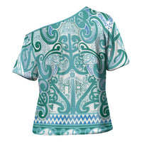 Aotearoa Iwi Ngati Paoa Cross Shoulder Shirt Maori Wharenui House Tribal Pattern LT9 - Polynesian Pride