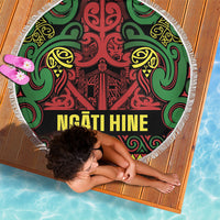 Aotearoa Iwi Ngati Hine Beach Blanket Maori Wharenui House Tribal Pattern LT9 - Polynesian Pride