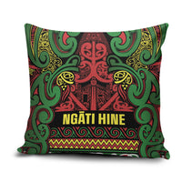 Aotearoa Iwi Ngati Hine Pillow Cover Maori Wharenui House Tribal Pattern LT9 Deep Green - Polynesian Pride