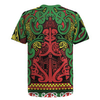 Aotearoa Iwi Ngati Hine Rugby Jersey Maori Wharenui House Tribal Pattern LT9 - Polynesian Pride