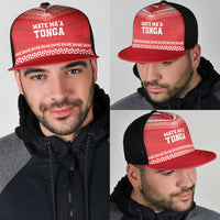 Mate Ma'a Tonga Heritage Mesh Trucker Cap Pacific Tribal Rugby Red Edition - Polynesian Pride