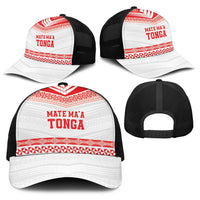 Mate Ma'a Tonga Heritage Baseball Net Cap Pacific Tribal Rugby White Edition - Polynesian Pride