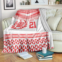 Custom Mate Ma'a Tonga Heritage Blanket Pacific Tribal Rugby White Edition LT9 White - Polynesian Pride