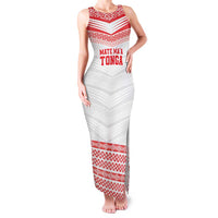 Custom Mate Ma'a Tonga Heritage Family Matching Tank Maxi Dress and Hawaiian Shirt Pacific Tribal Rugby White Edition LT9 Mom's Dress White - Polynesian Pride