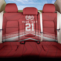 Custom Pacific Rugby Spirit Back Car Seat Cover Tonga Ngatu Pride Red Edition LT9 One Size Red - Polynesian Pride