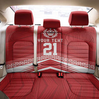 Custom Pacific Rugby Spirit Back Car Seat Cover Tonga Ngatu Pride Red Edition LT9 - Polynesian Pride