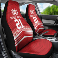 Custom Pacific Rugby Spirit Car Seat Cover Tonga Ngatu Pride Red Edition LT9 - Polynesian Pride