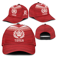 Custom Pacific Rugby Spirit Classic Cap Tonga Ngatu Pride Red Edition - Polynesian Pride