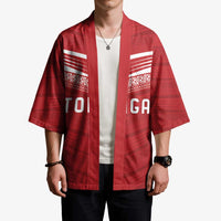 Custom Pacific Rugby Spirit Kimono Tonga Ngatu Pride Red Edition - Polynesian Pride