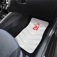 Custom Pacific Rugby Spirit Car Mats Tonga Ngatu Pride White Edition - Polynesian Pride