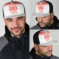 Pacific Rugby Spirit Mesh Trucker Cap Tonga Ngatu Pride White Edition - Polynesian Pride