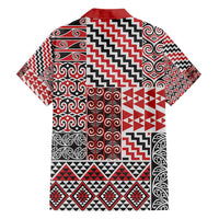 Aotearoa Kowhaiwhai Taniko Patchwork Motifs Family Matching Short Sleeve Bodycon Dress and Hawaiian Shirt LT9 - Polynesian Pride
