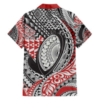 Aotearoa Maori Rugby Tribal Tattoo Family Matching Tank Maxi Dress and Hawaiian Shirt Kowhaiwhai Taniko Patchwork Motifs LT9 - Polynesian Pride