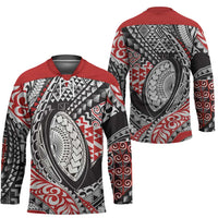 Aotearoa Maori Rugby Tribal Tattoo Hockey Jersey Kowhaiwhai Taniko Patchwork Motifs - Polynesian Pride