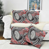 Aotearoa Maori Rugby Tribal Tattoo Pillow Cover Kowhaiwhai Taniko Patchwork Motifs - Polynesian Pride
