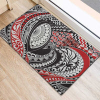Aotearoa Maori Rugby Tribal Tattoo Rubber Doormat Kowhaiwhai Taniko Patchwork Motifs LT9 - Polynesian Pride