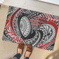 Aotearoa Maori Rugby Tribal Tattoo Rubber Doormat Kowhaiwhai Taniko Patchwork Motifs LT9 - Polynesian Pride