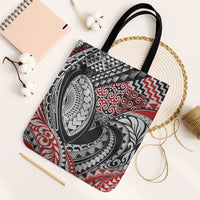 Aotearoa Maori Rugby Tribal Tattoo Tote Bag Kowhaiwhai Taniko Patchwork Motifs - Polynesian Pride
