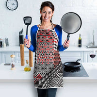 Aotearoa Maori Tribal Tattoo Apron Kowhaiwhai Taniko Patchwork Motifs - Polynesian Pride