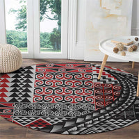 Aotearoa Maori Tribal Tattoo Round Carpet Kowhaiwhai Taniko Patchwork Motifs LT9 - Polynesian Pride