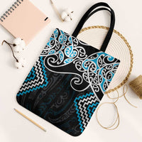 Blue Aotearoa Tukutuku Manawa Tapu Tote Bag Ta Moko Toi Maori - Polynesian Pride
