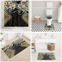 Gold Aotearoa Tukutuku Manawa Tapu Bathroom Set Ta Moko Toi Maori - Polynesian Pride
