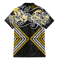 Gold Aotearoa Tukutuku Manawa Tapu Family Matching Mermaid Dress and Hawaiian Shirt Ta Moko Toi Maori LT9 - Polynesian Pride