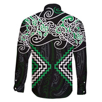 Green Aotearoa Tukutuku Manawa Tapu Family Matching Puletasi and Hawaiian Shirt Ta Moko Toi Maori LT9 - Polynesian Pride