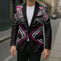 Pink Aotearoa Tukutuku Manawa Tapu Blazer Ta Moko Toi Maori LT9 - Polynesian Pride
