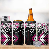 Pink Aotearoa Tukutuku Manawa Tapu 4 in 1 Can Cooler Tumbler Ta Moko Toi Maori LT9 - Polynesian Pride