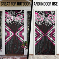 Pink Aotearoa Tukutuku Manawa Tapu Door Cover Ta Moko Toi Maori - Polynesian Pride