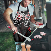 Red Aotearoa Tukutuku Manawa Tapu Apron Ta Moko Toi Maori LT9 - Polynesian Pride