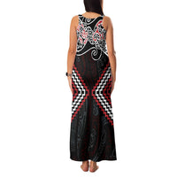 Red Aotearoa Tukutuku Manawa Tapu Family Matching Tank Maxi Dress and Hawaiian Shirt Ta Moko Toi Maori LT9 - Polynesian Pride